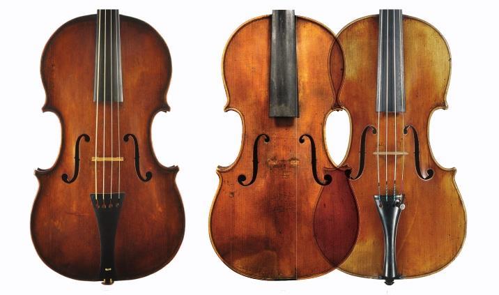 ANDREA GUARNERI 1664中提琴：喬納森·圣瑪麗亞花束，由國家音樂博物館提供。  GUARNERI'DEL GESù'1743'IL CANNONE'小提琴：MARCO RICCI。ENRICO CERUTI小提琴：STEFAN BAUNI